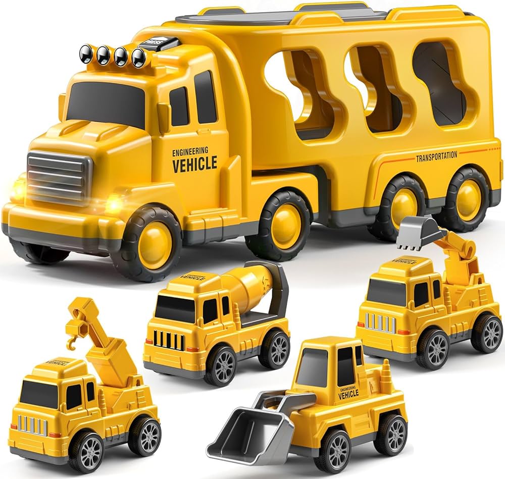 TEMI Transport Cars Carrier Set Toys w/Play Mat