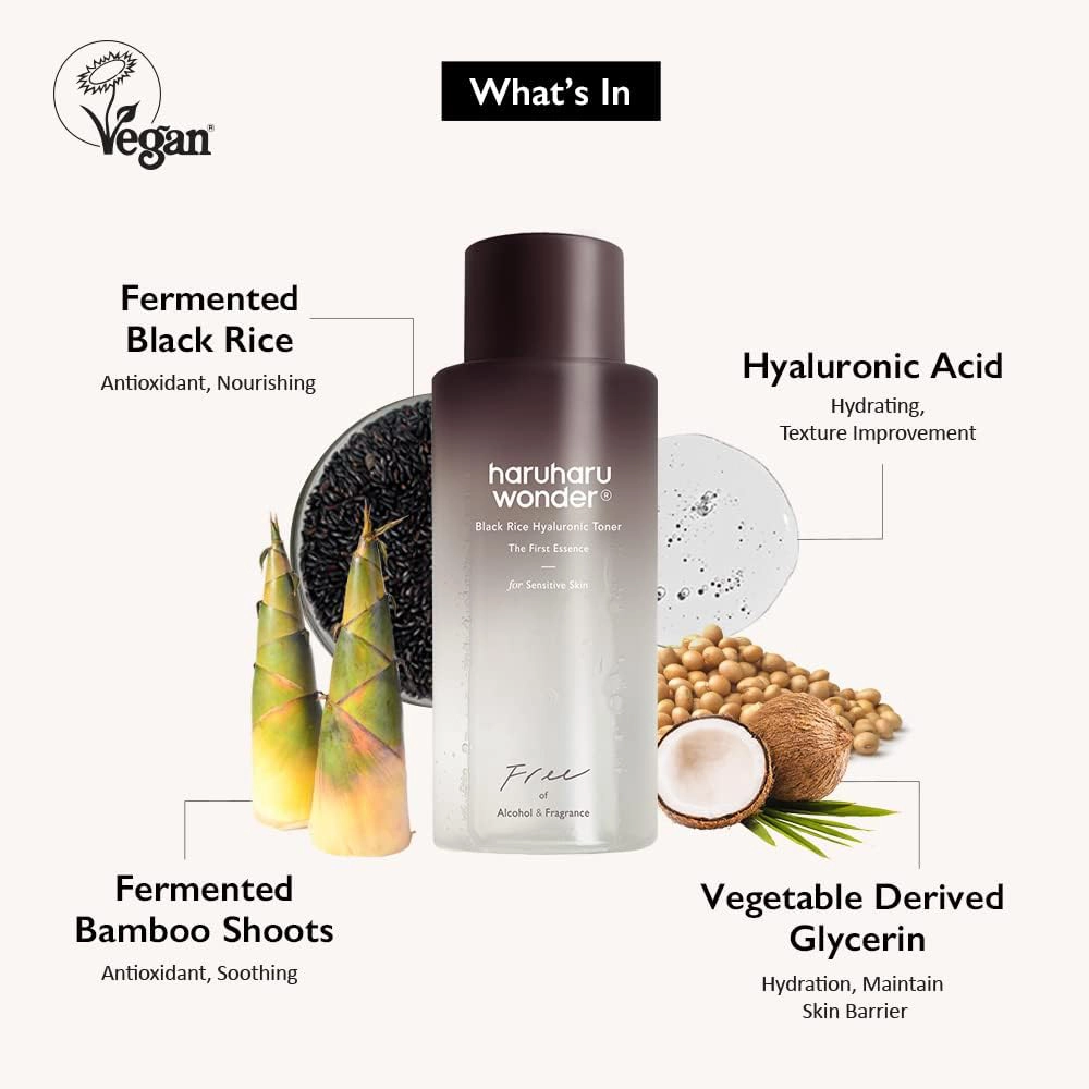 Haruharu Wonder Black Rice Hyaluronic Toner for Sensitive Skin 5.1 fl.oz / 150ml - Image 2