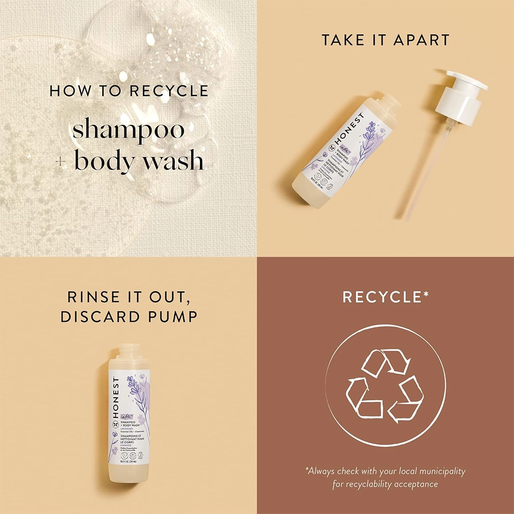 The Honest Company 2-in-1 Cleansing Shampoo + Body Wash | Lavender Calm, 10 fl oz - Image 8