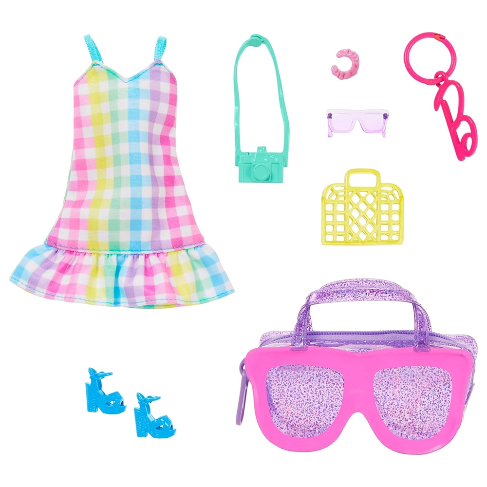 Barbie Clothes & Accessories, Deluxe Sunglasses-Shaped Bag with Keychain - Image 2