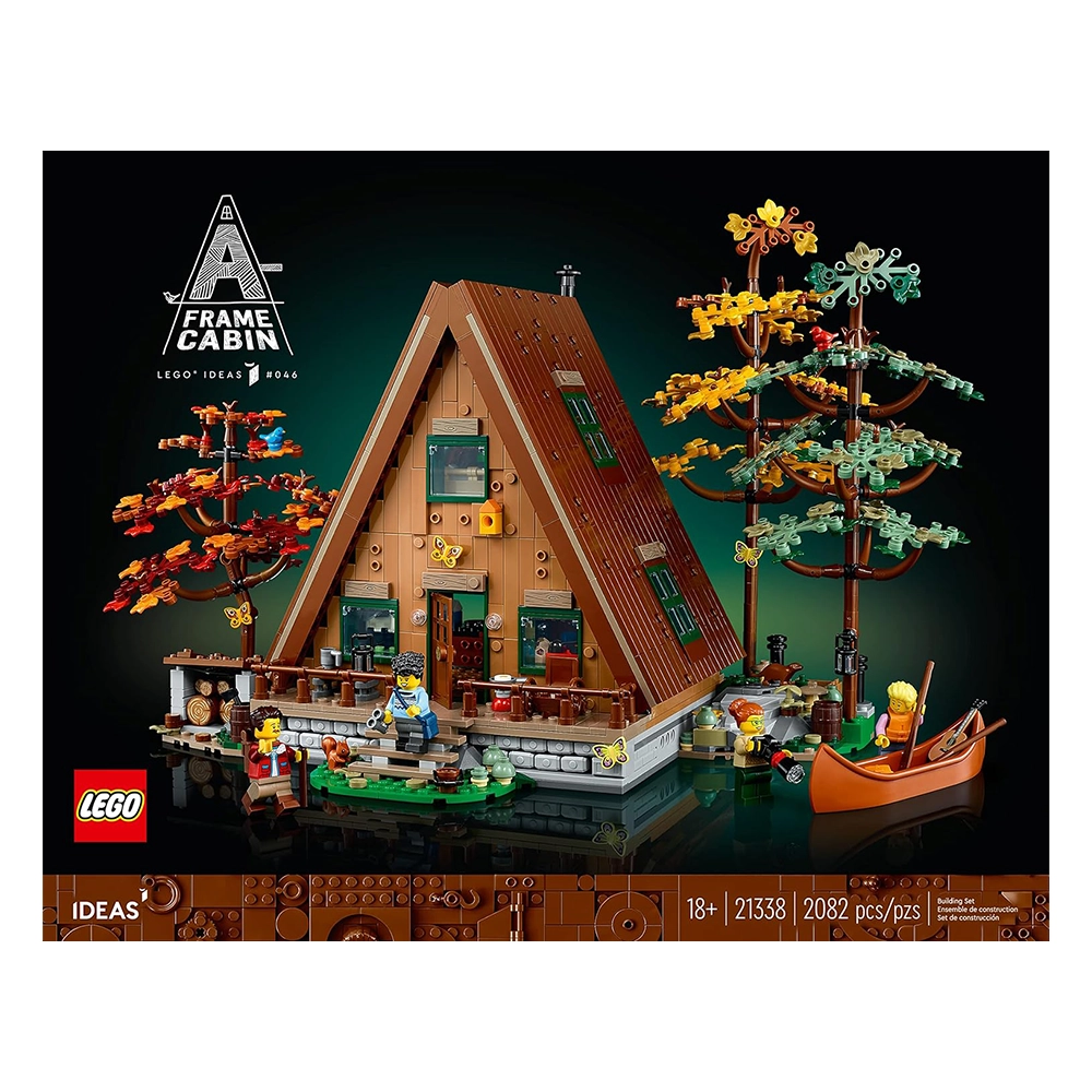 LEGO Ideas A-Frame Cabin 21338 Collectible Display Set, Buildable Model Kit for Adults - Image 2