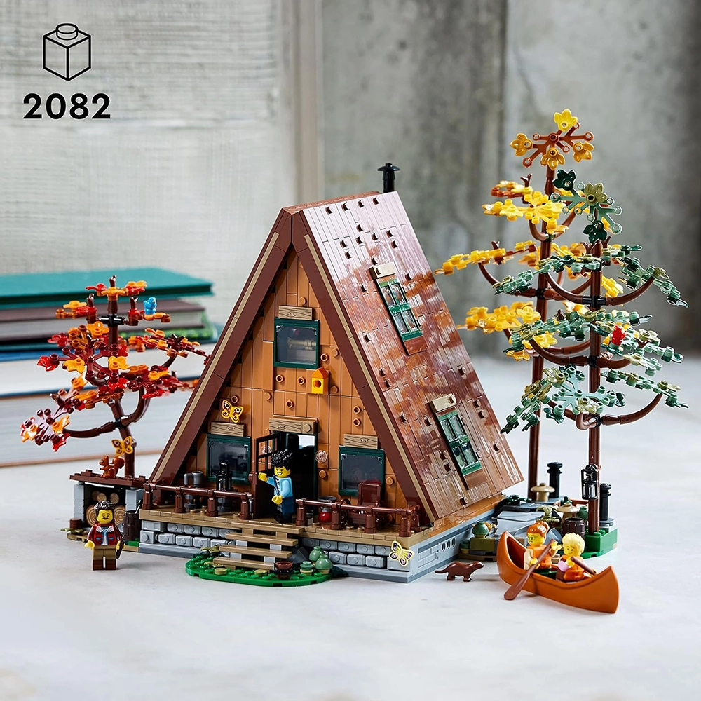 LEGO Ideas A-Frame Cabin 21338 Collectible Display Set, Buildable Model Kit for Adults - Image 3