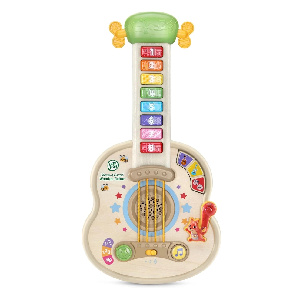 LeapFrog Strum and Count Wooden Guitar, Musical Toddler Toy - Image 2
