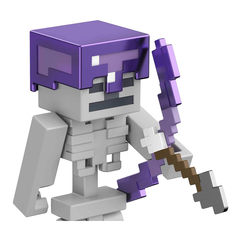 Mattel Minecraft Skeleton Craft-a-Block 2-Pk, Collectible Gifts for Kids Age 6 Years and Older - Image 3
