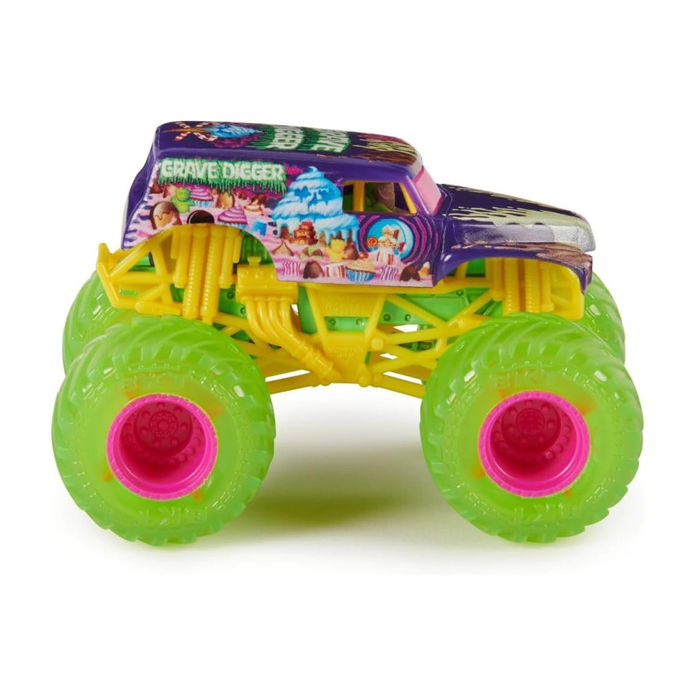Monster Jam 2024 Official 1:64 Diecast Truck Series 35 Street Treats Grave Digger - Image 2