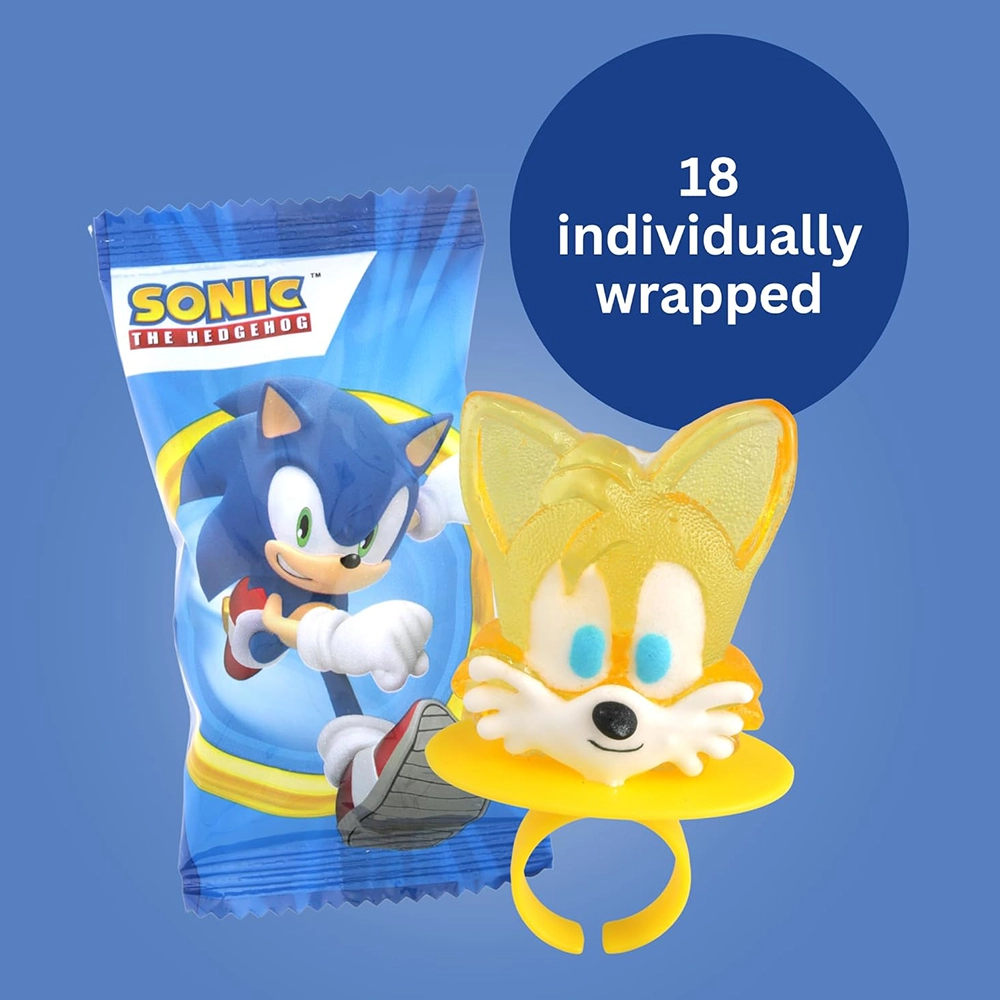 Sonic the Hedgehog Individually Wrapped Lollipop Rings, Birthday Party Favors, 18 Count - Image 4