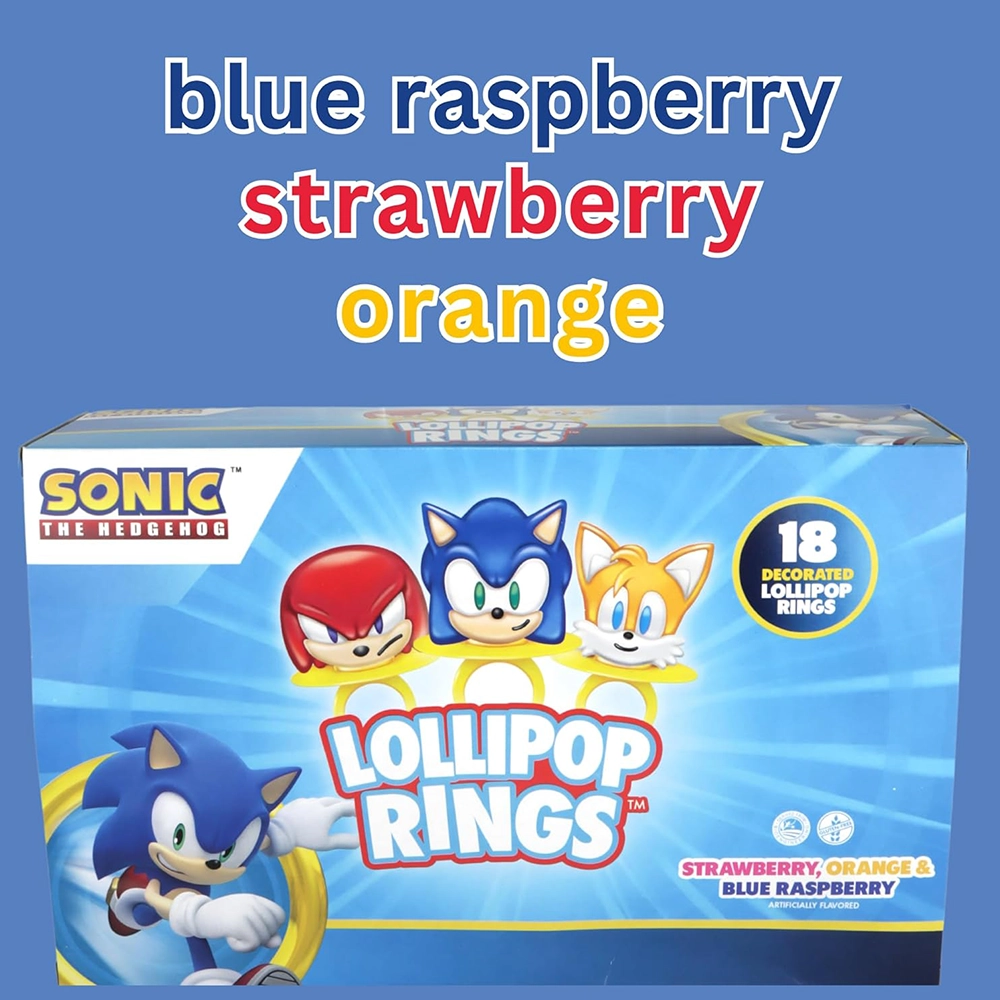 Sonic the Hedgehog Individually Wrapped Lollipop Rings, Birthday Party Favors, 18 Count - Image 5