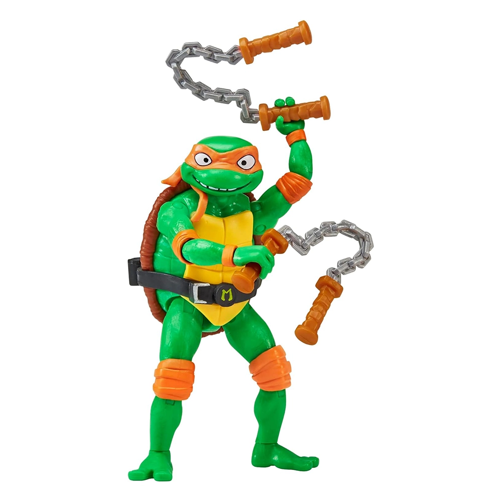 Teenage Mutant Ninja Turtles: Mutant Mayhem 4.25” Michelangelo Basic Action Figure by Playmates Toys - Image 2