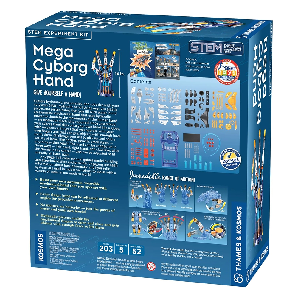 Thames & Kosmos Mega Cyborg Hand STEM Experiment Kit | Build Your Own GIANT Hydraulic - Image 2