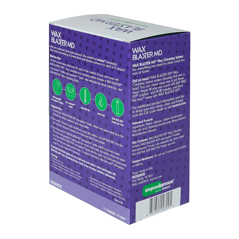eosera® Wax Blaster MD®- Ear Wax Cleaning System with 5-ct Single Use Vials - Image 3