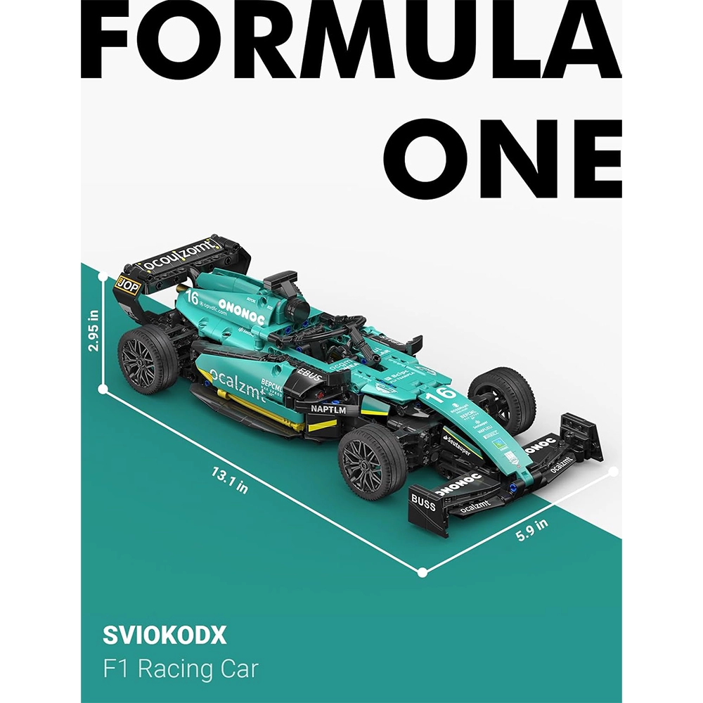 2 in 1 Formula 1 Racing Car Or Helicopter Building Sets, Sports Car Blocks Kit - Image 2