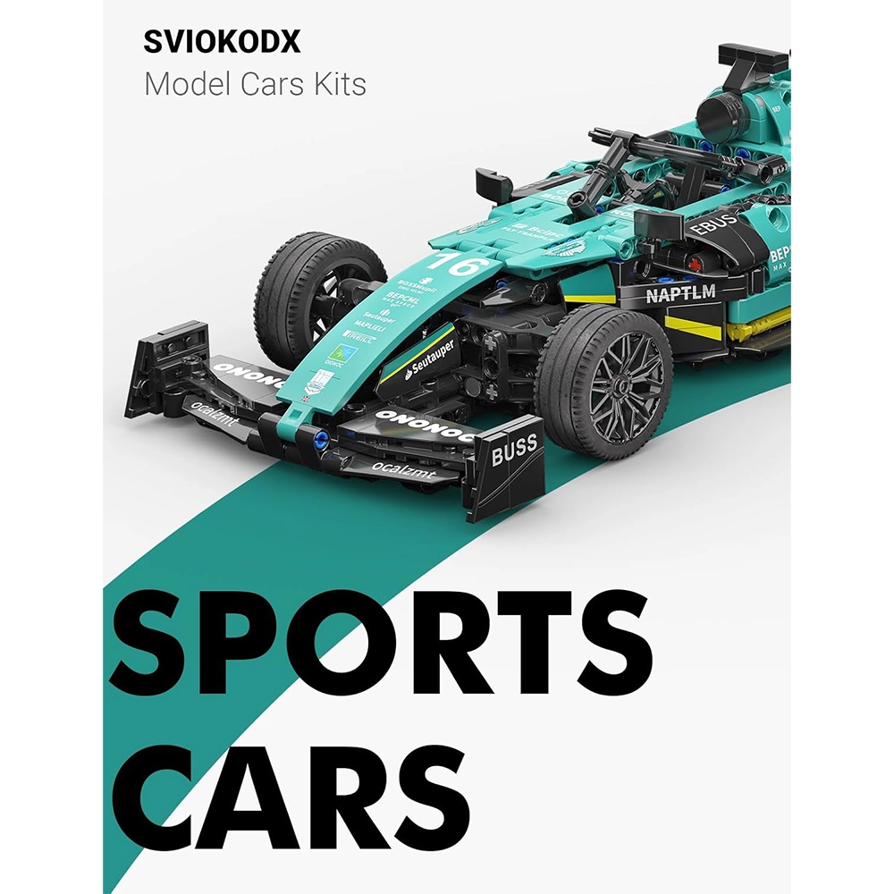 2 in 1 Formula 1 Racing Car Or Helicopter Building Sets, Sports Car Blocks Kit - Image 4