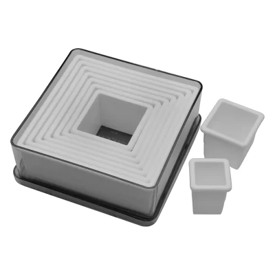 Ateco Plain Edge Square Cutter Set in Graduated Sizes