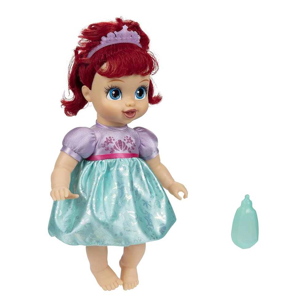 Disney Princess Ariel Baby Doll with Baby Bottle & Tiara - For Ages 2 Years and Up - Image 3