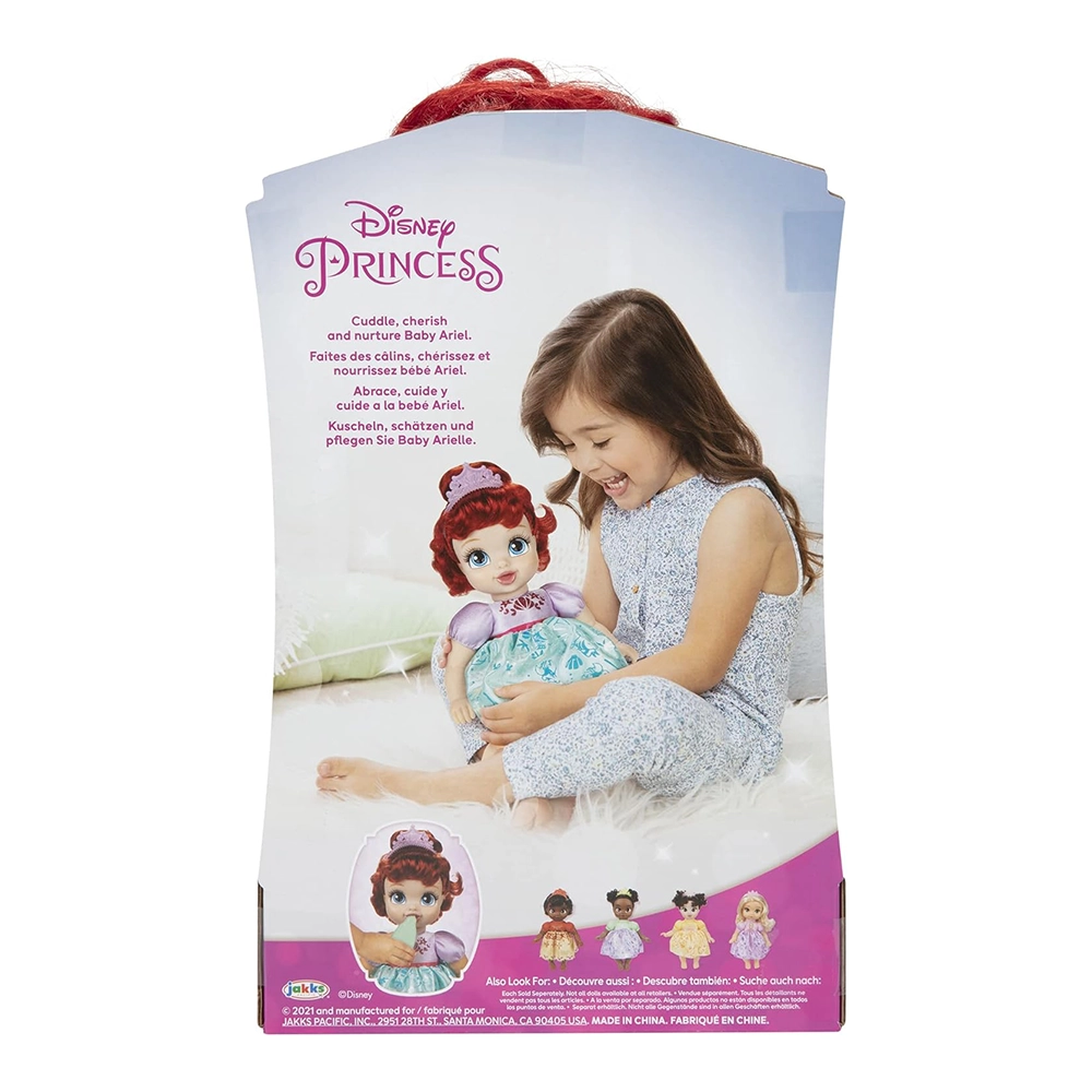 Disney Princess Ariel Baby Doll with Baby Bottle & Tiara - For Ages 2 Years and Up - Image 6