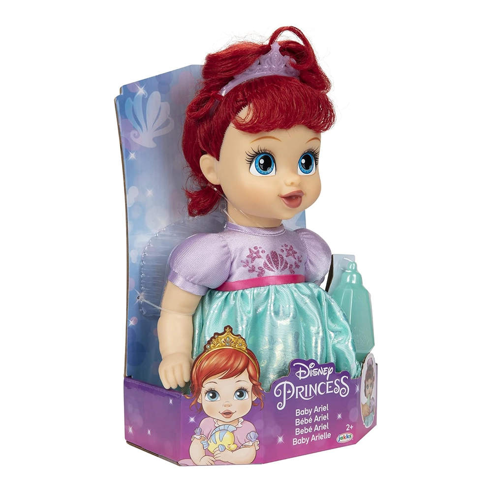 Disney Princess Ariel Baby Doll with Baby Bottle & Tiara - For Ages 2 Years and Up - Image 7