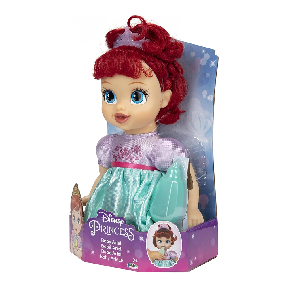 Disney Princess Ariel Baby Doll with Baby Bottle & Tiara - For Ages 2 Years and Up - Image 8
