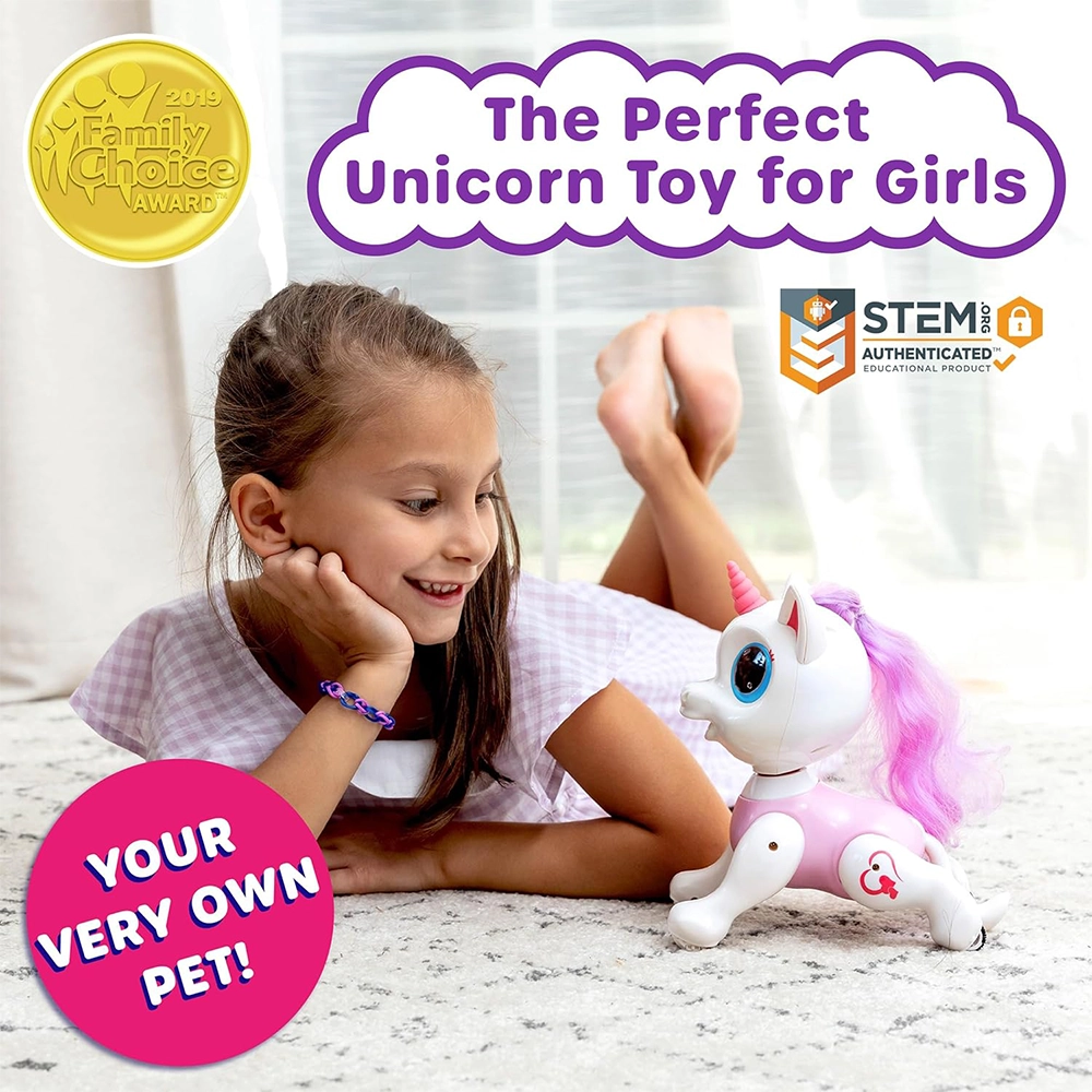 Power Your Fun Robo Pets Unicorn Toy for Girls and Boys - Remote Control Robot Toys with Interactive Hand Motion Gestures - Image 2