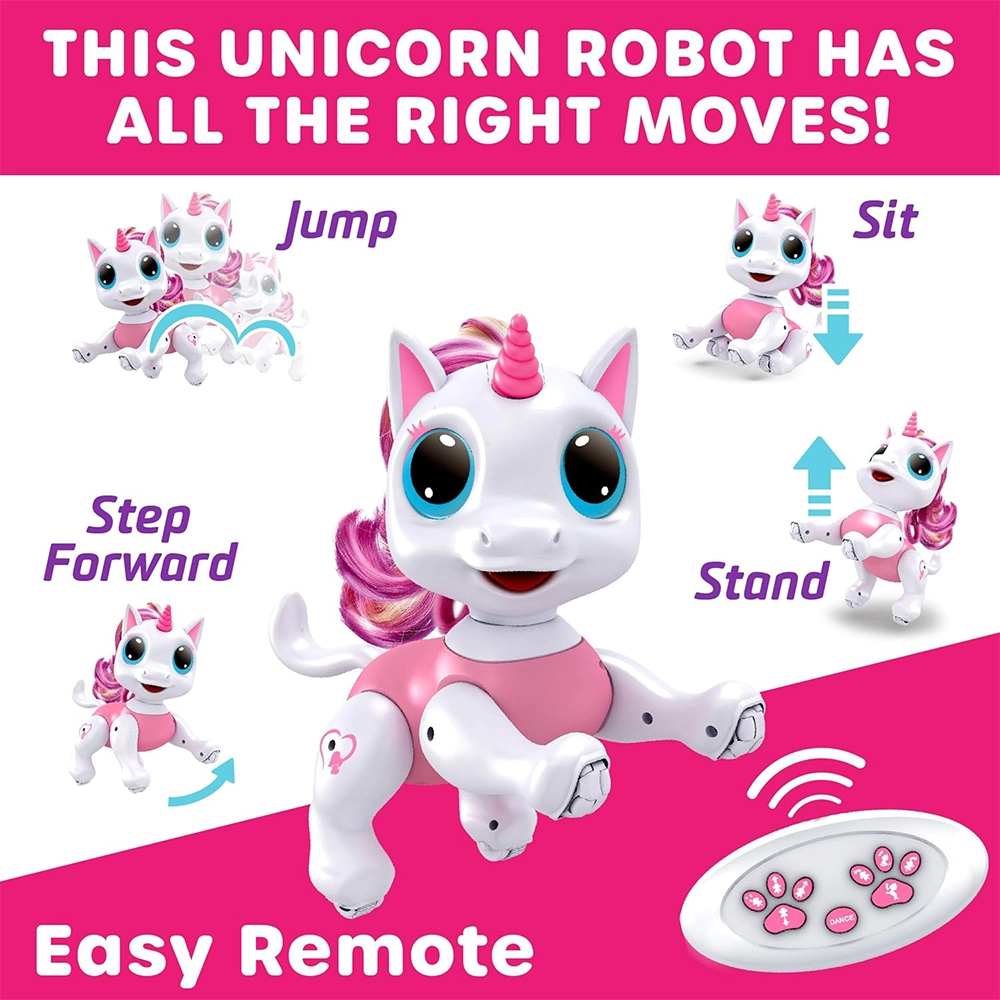 Power Your Fun Robo Pets Unicorn Toy for Girls and Boys - Remote Control Robot Toys with Interactive Hand Motion Gestures - Image 3